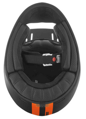 Bogotto V381 Schergo Fiberglass Helmet, Black/Matte/Orange, XL