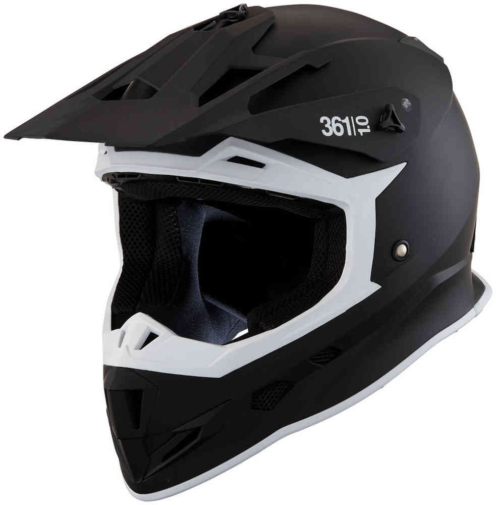 iXS 361 1.0 Motocross Helmet, Black, L - futurerides